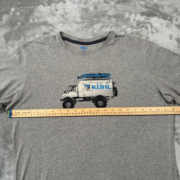 Kuhl Mog Shirt Mens L Gray Wildfibre Organic Cotton Truck Graphic Tee Outdoor - Picture 4 of 8